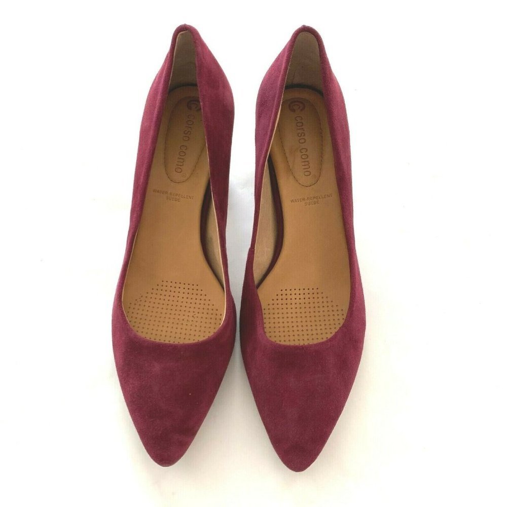 NWD! Corso Como Burgundy Suede Ryann Pump Heels